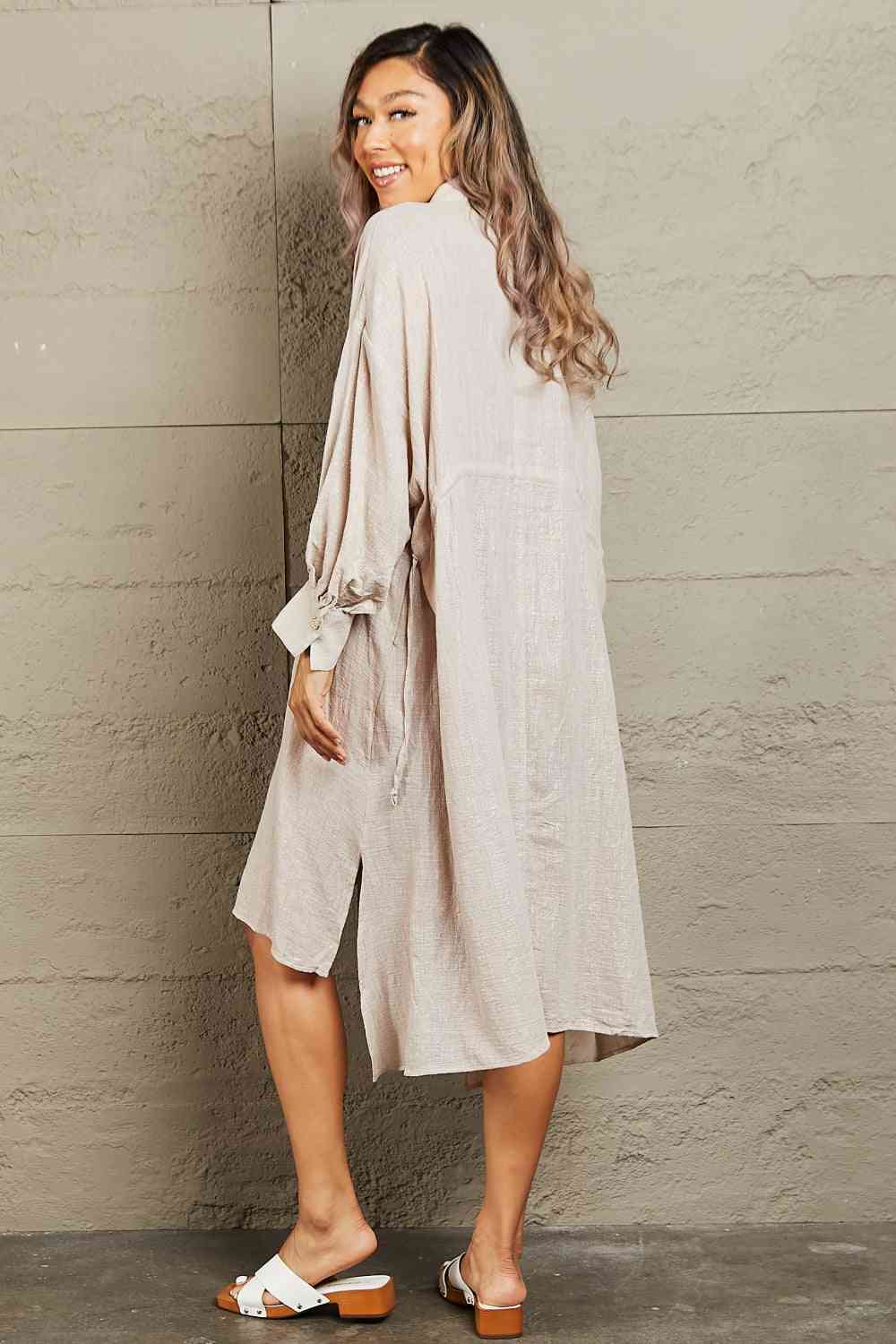 Hold Me Close Button Down Dress