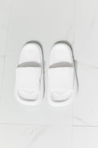 Open Toe Slide in White