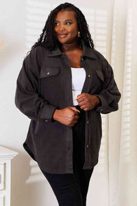 Cozy Girl Button Down Shacket - REG & PLUS SIZE