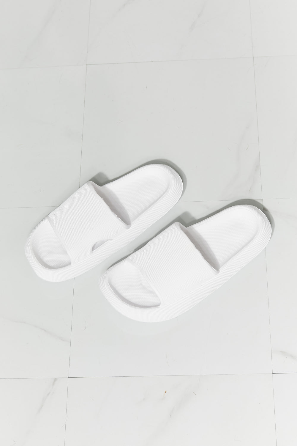 Open Toe Slide in White