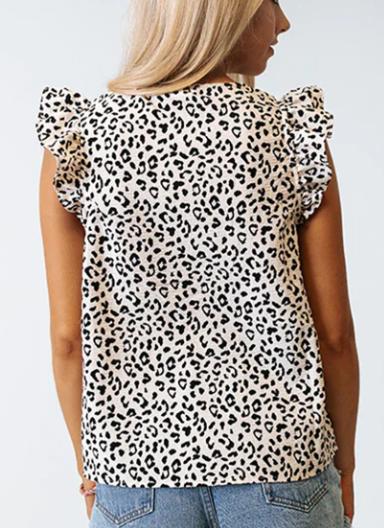 Leopard Embellished Blouse Presale