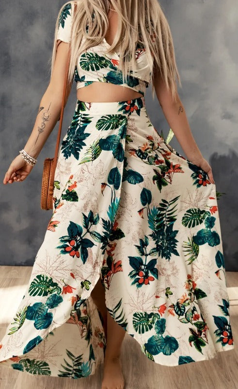 Tropical Floral Two Piece Set Presale